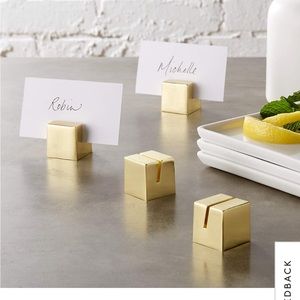 Cb2 gold placecard holders